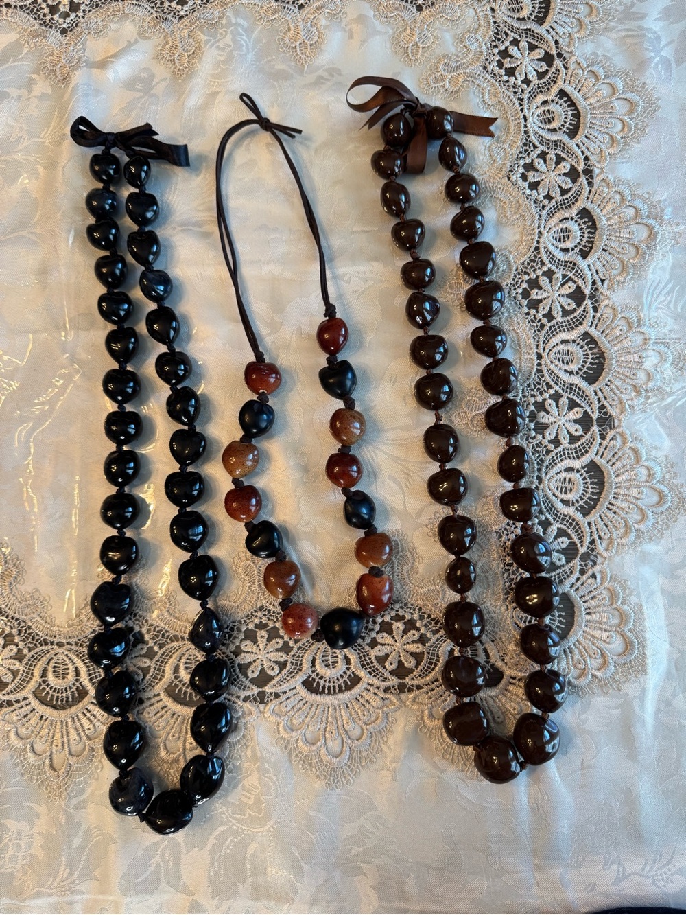 Hawaiian Kakui Nut Lei - Bundle of 3